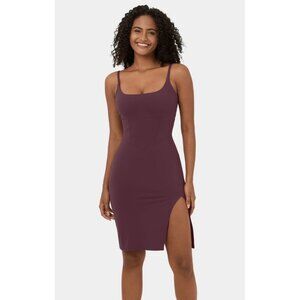 New Halara Spaghetti Strap Corset Dress Sz XS Burgundy Square Neck Backless